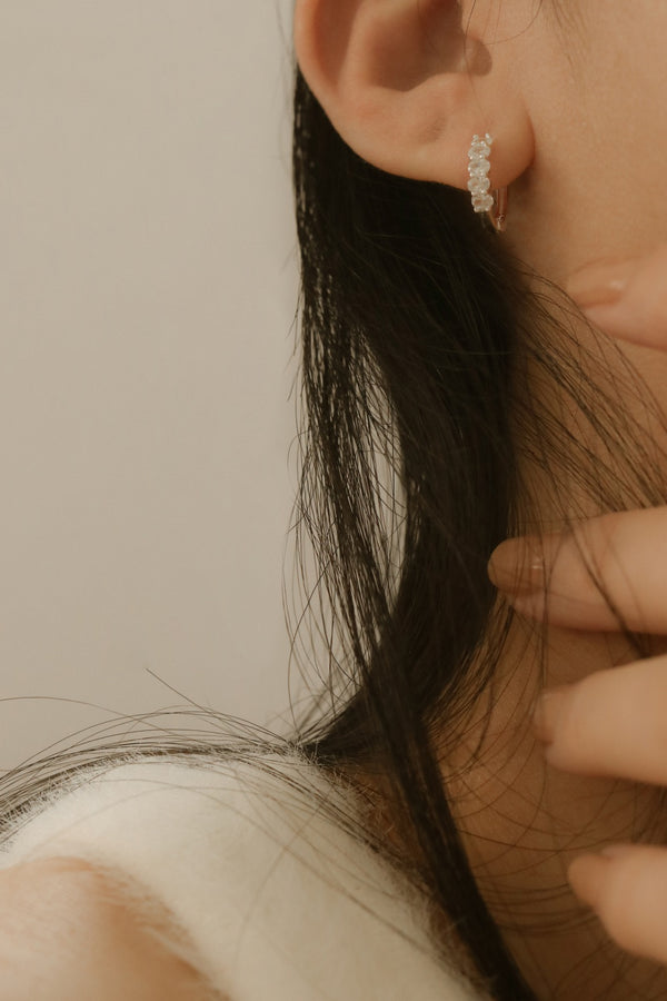 925 Silver Quintia Hoop Earrings