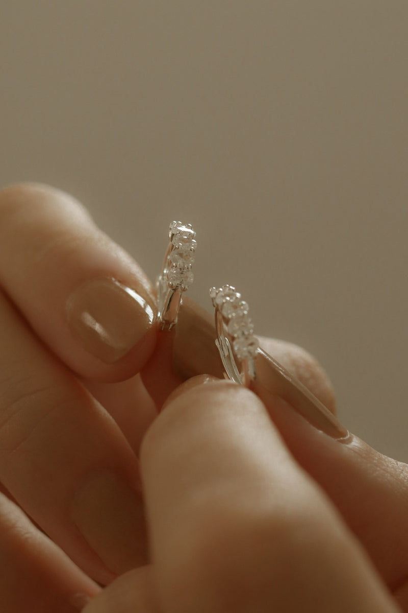 925 Silver Quintia Hoop Earrings