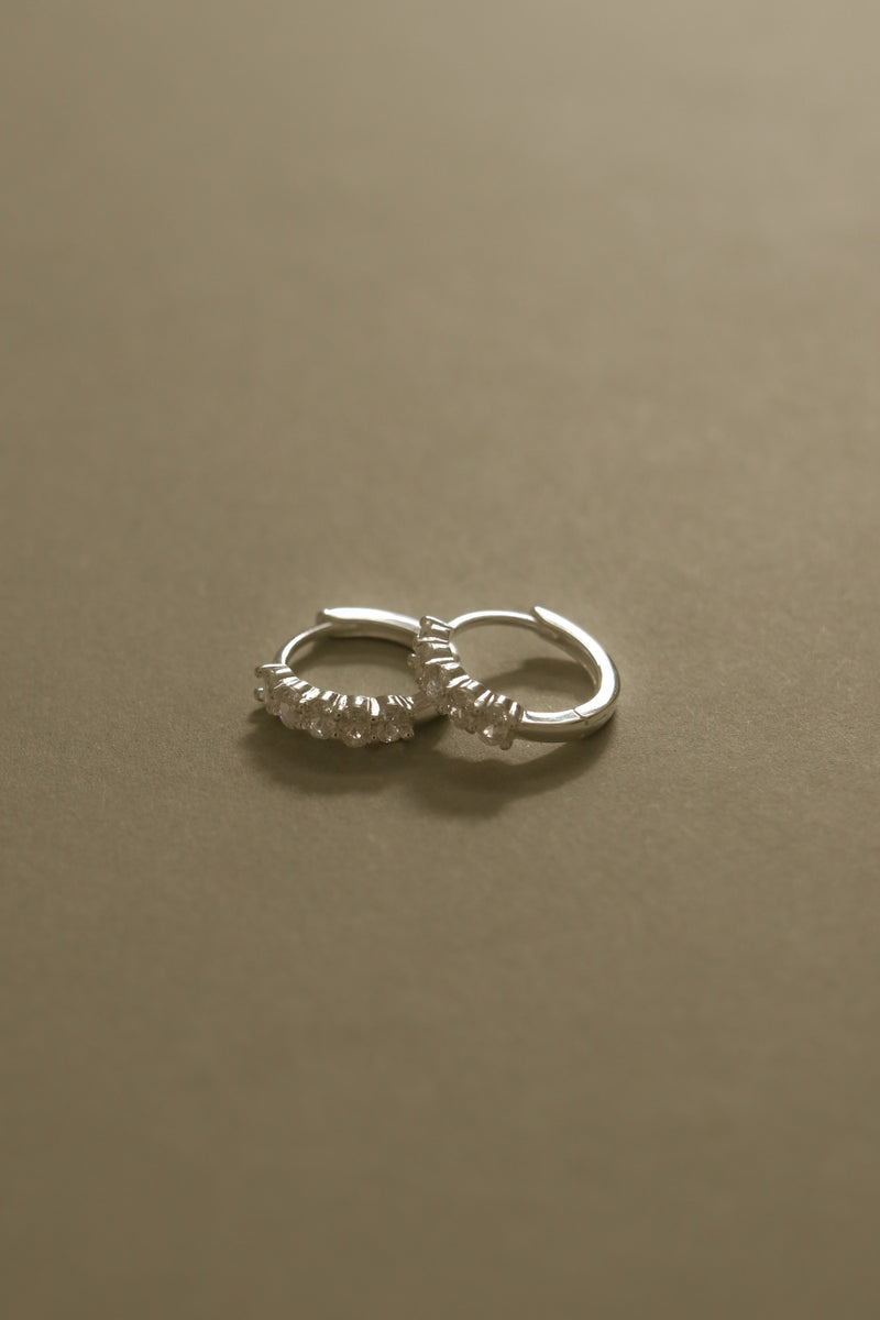 925 Silver Quintia Hoop Earrings
