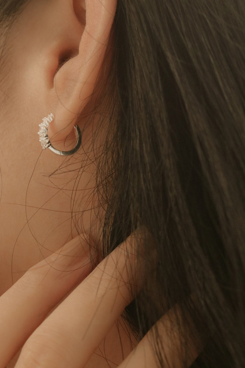 925 Silver Quintia Hoop Earrings