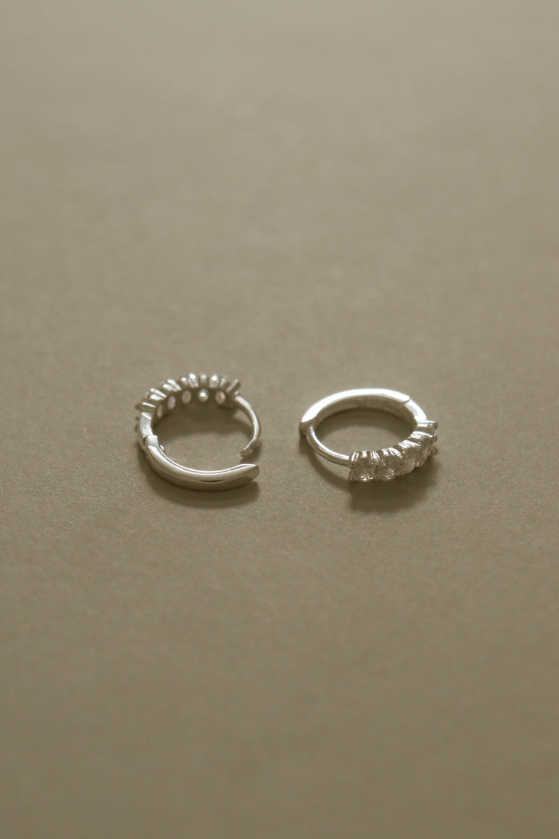 925 Silver Quintia Hoop Earrings