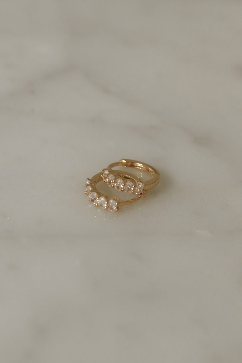 925 Silver Quintia Hoop Earrings, 14K Yellow Gold Vermeil