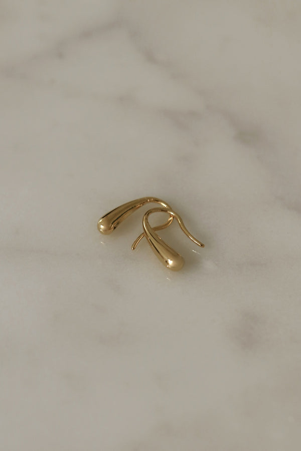 925 Silver Maris Drop Earrings, 14K Yellow Gold Vermeil