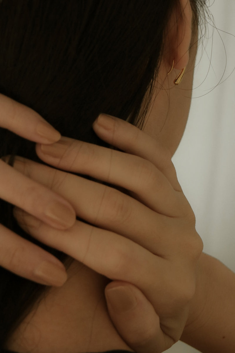 925 Silver Maris Drop Earrings, 14K Yellow Gold Vermeil