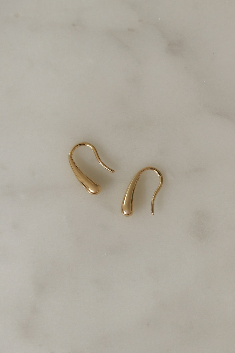 925 Silver Maris Drop Earrings, 14K Yellow Gold Vermeil