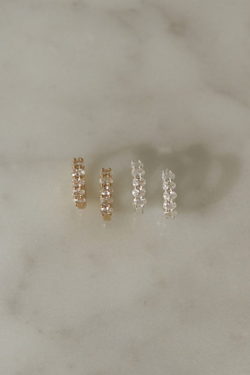 925 Silver Quintia Hoop Earrings