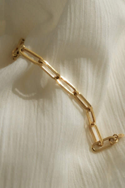 916 Infinity Gold Paper Clip Link Chain Bracelet | 916 Gold | A KIND OOOF