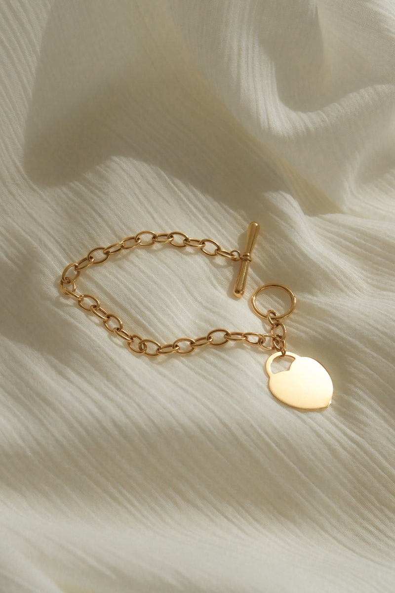 14Kt Gold Chain Natural Diamond Charm Bracelet (1.00gm, 0.15ct) – Diamtrendz