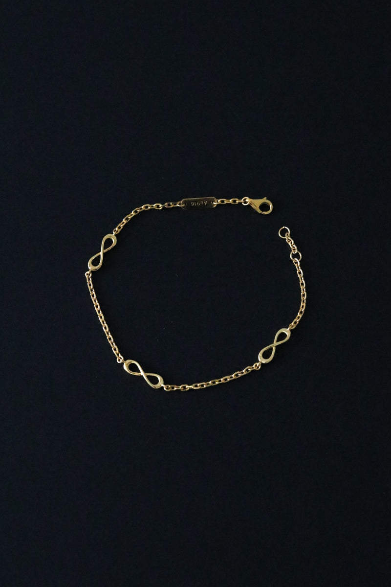 916 Infinity Gold Everlasting Love Bracelet (22K)