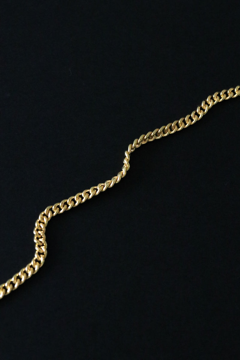 916 Infinity Gold Curb Chain Bracelet (22K)