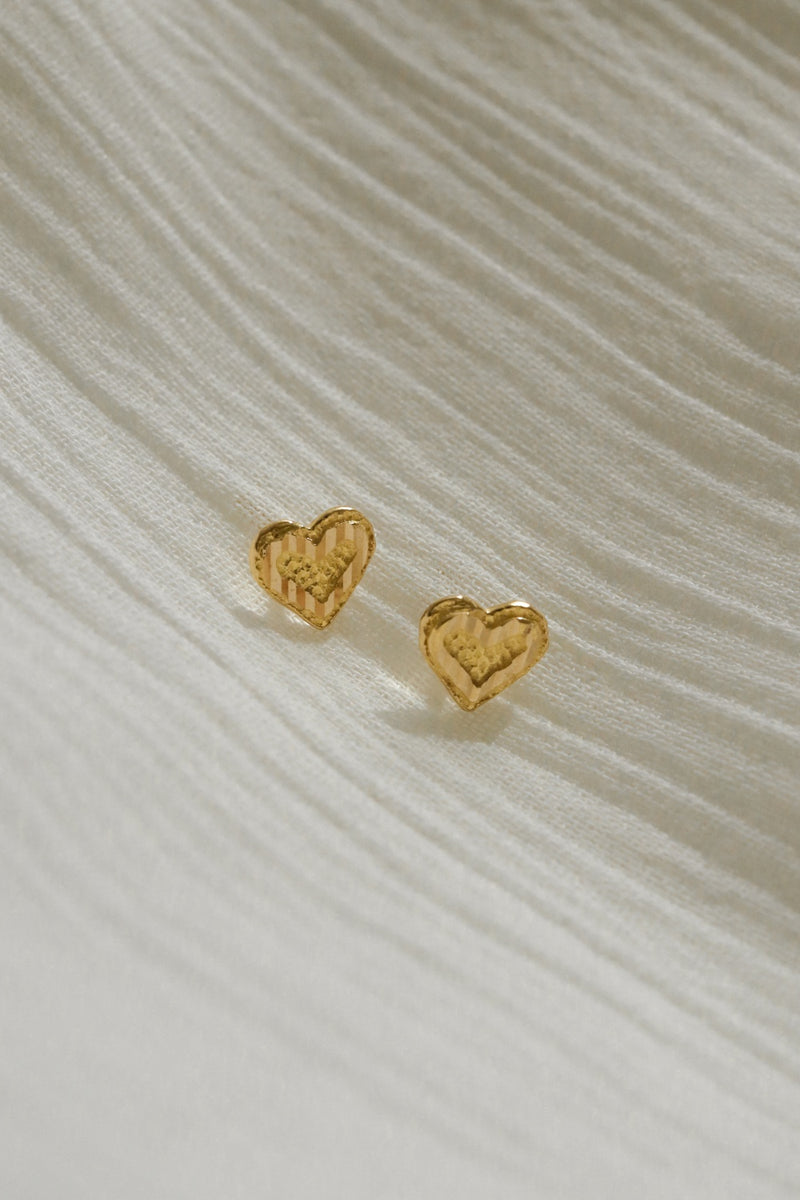 916 Infinity Gold Faceted Love Earrings (22K)
