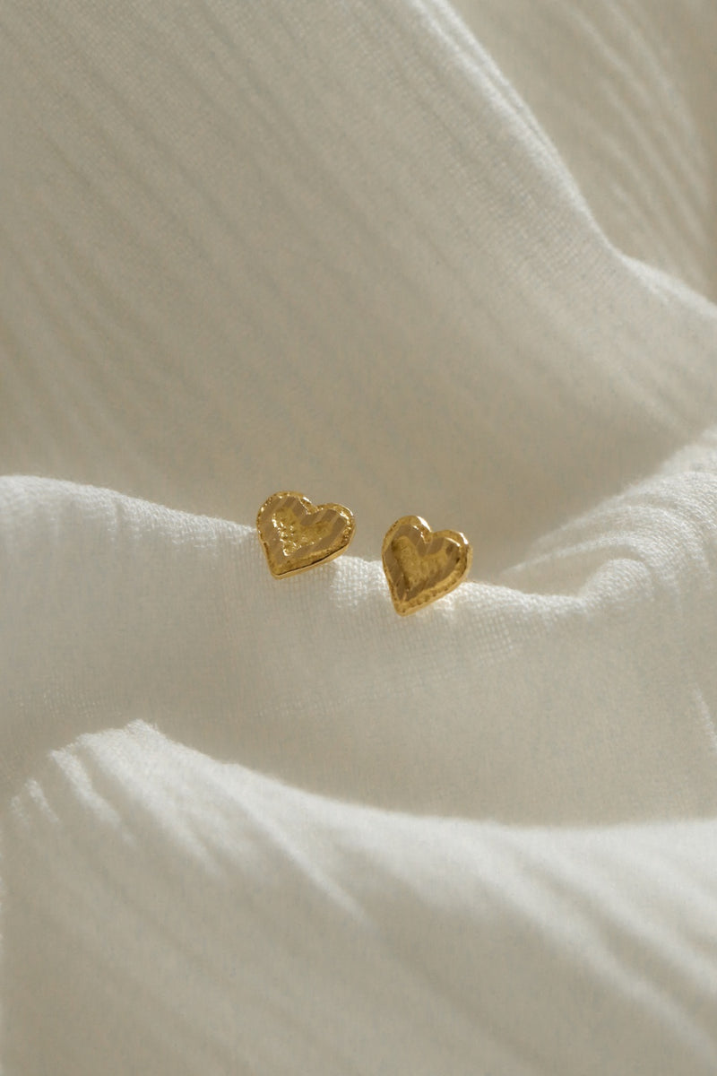 916 Infinity Gold Faceted Love Earrings (22K)