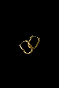 916 Infinity Gold Entwine Ovalo Huggie Earrings (22K)