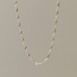 925 Silver Minimalist Singapore Chain Necklace