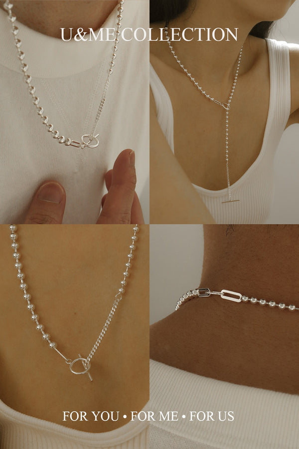 925 Silver Mixi Beedy Toggle Necklace
