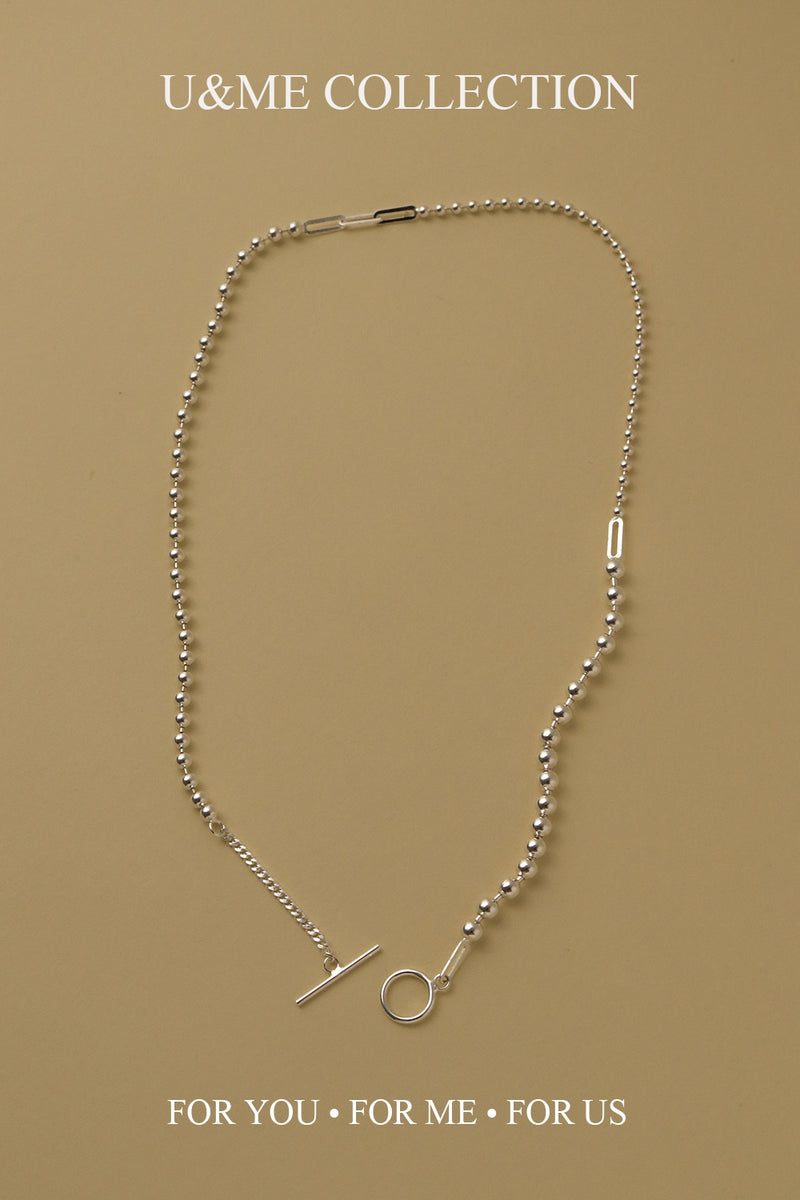 925 Silver Mixi Beedy Toggle Necklace