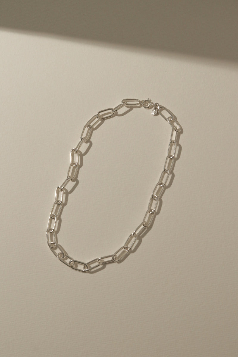 925 Silver Grande Paperclip Necklace