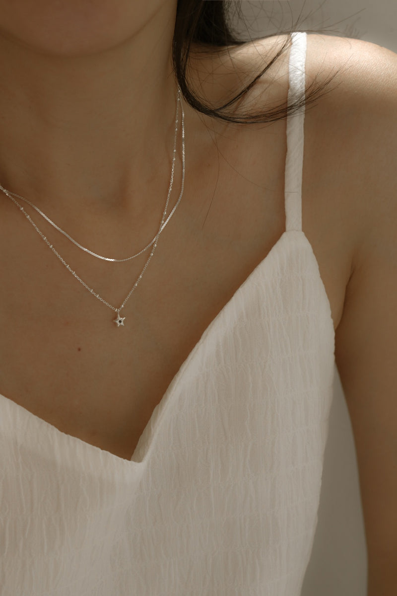 925 |ITALY| Silver Minimalist Wave Chain Necklace