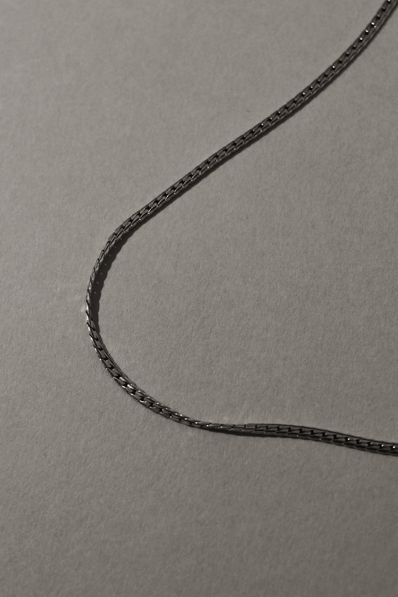 925 Silver Minimalist Herringbone Chain Necklace