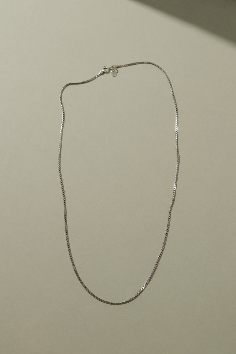 925 Silver Minimalist Herringbone Chain Necklace