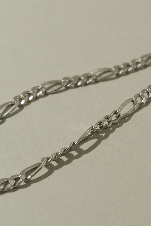 925 |ITALY| Silver Atlas Figaro Chain Necklace