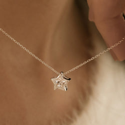 925 Silver Wishing Star Pendant Necklace