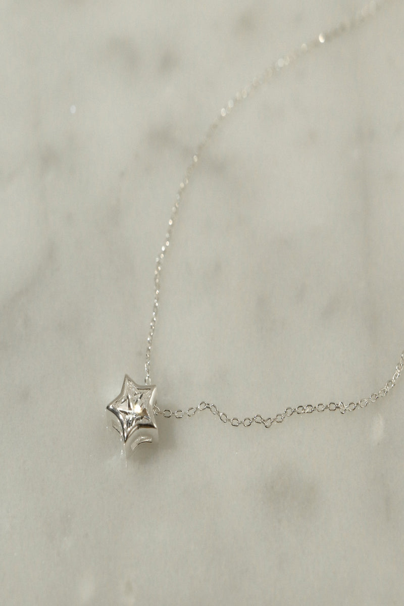 925 Silver Wishing Star Pendant Necklace