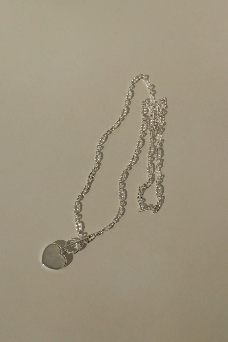 925 Silver Mermaid's Glow Heart Charm Necklace