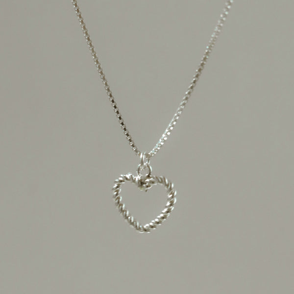 925 Silver Embrace Heart Necklace