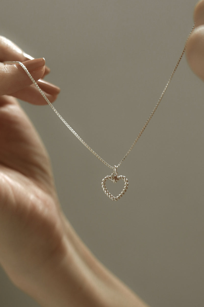 925 Silver Embrace Heart Necklace