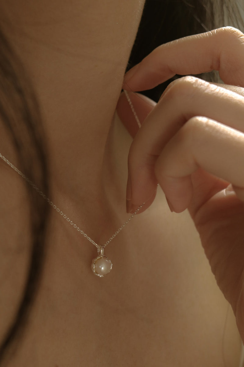 925 Silver Aurea Pearl Necklace