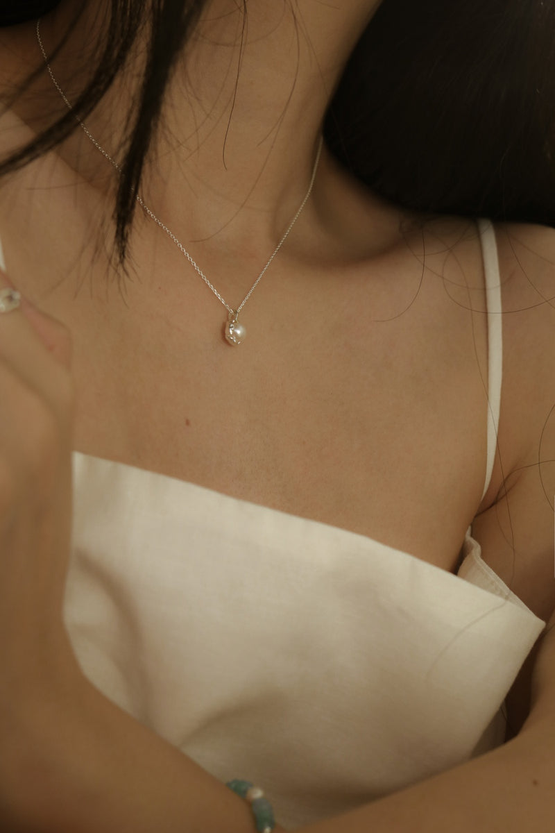 925 Silver Aurea Pearl Necklace