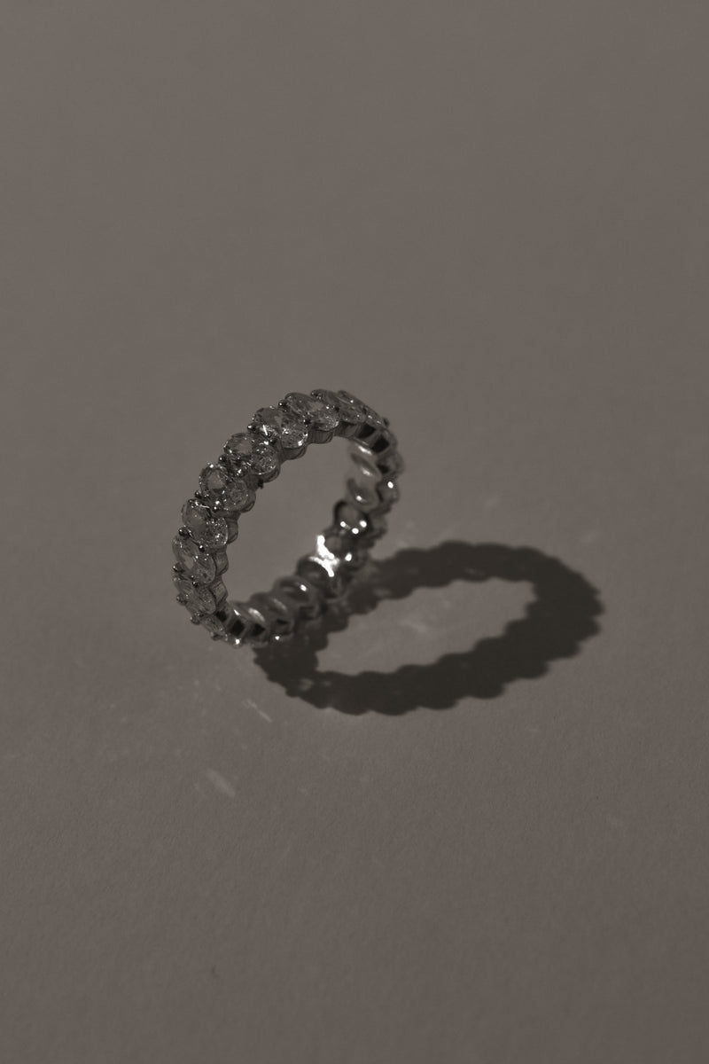 925 Silver Stellar Eternity Ring <br><font>Size 9•10•12•14</font>