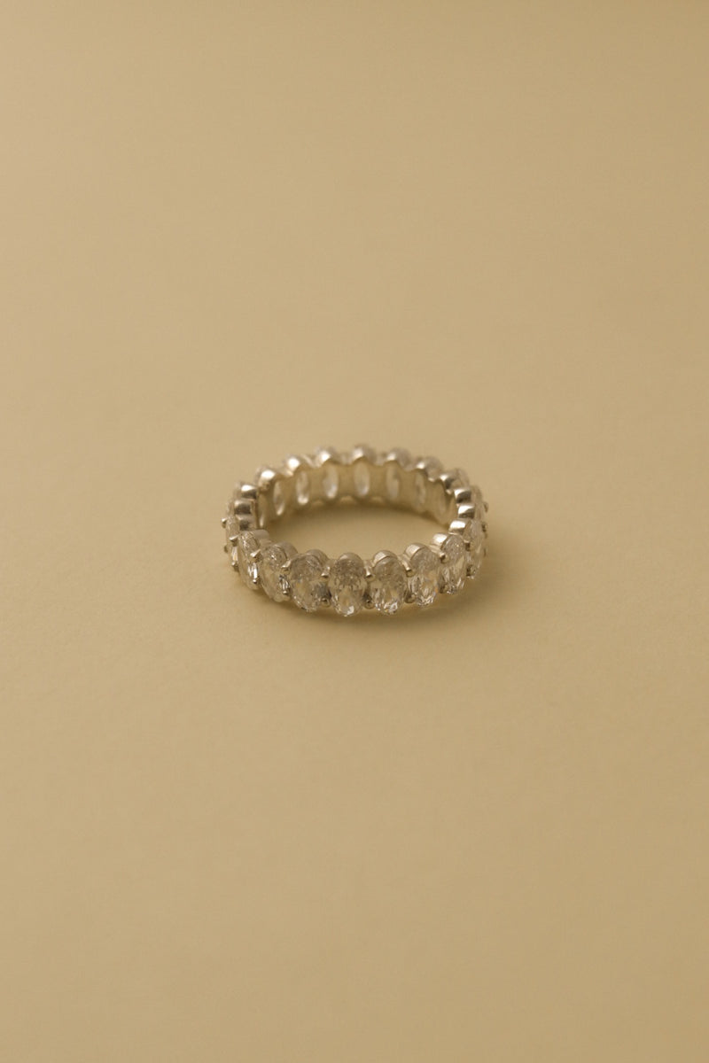 925 Silver Stellar Eternity Ring <br><font>Size 9•10•12•14</font>