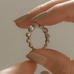 925 Silver Minimalist Beads Ring <br><font>Size 9•11•13•15</font>