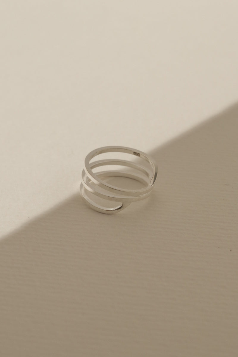 925 Silver Minimalist Layered Ring <br><font>Size 13•15•16•17•18</font>