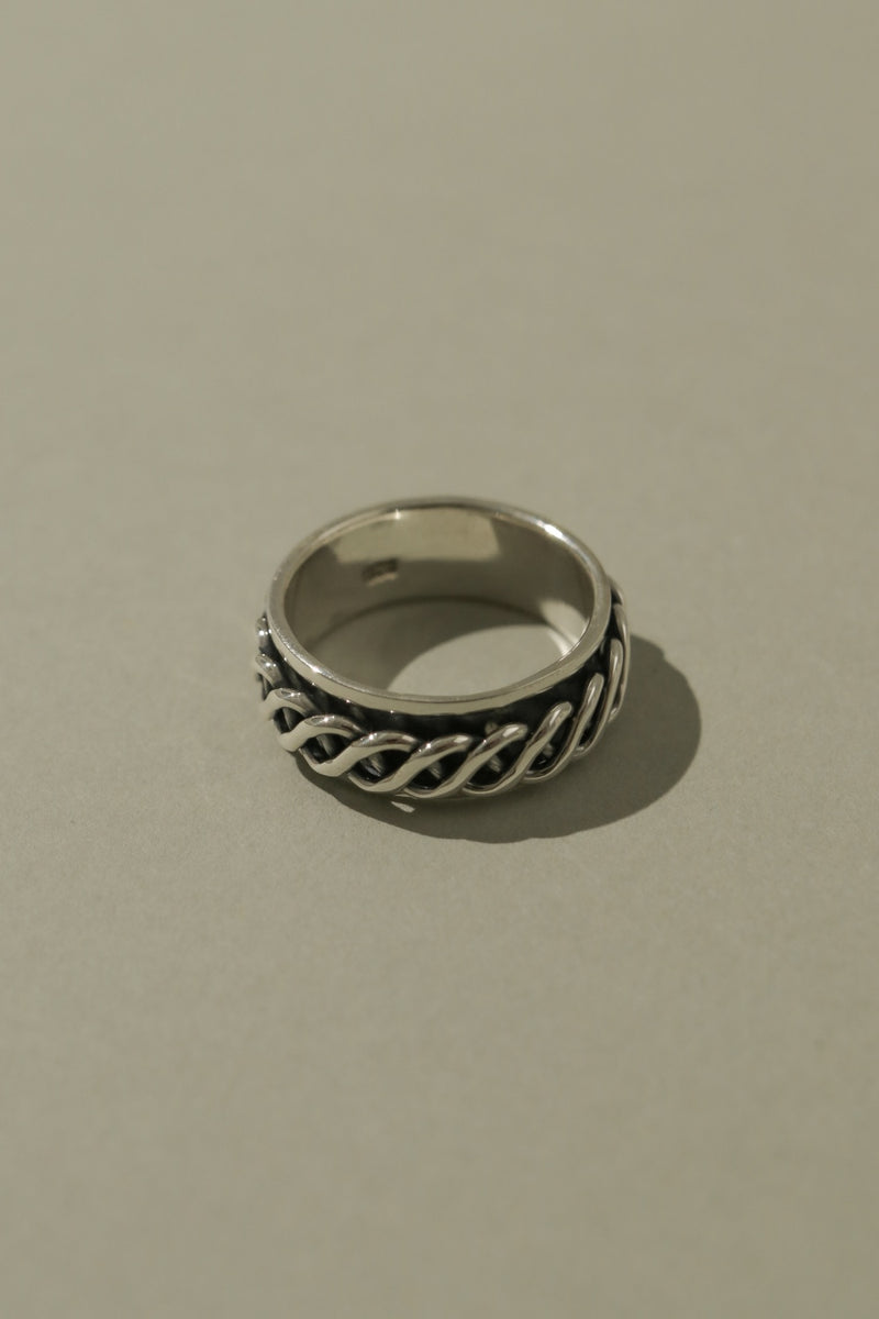 925 Silver Waveform Spinning Ring <br><font>Size 21•23•25•29</font>