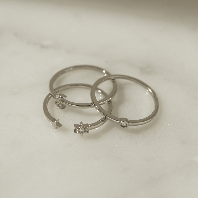 925 Silver Celestial Stacking Rings <br><font>Size 12•14•16</font>