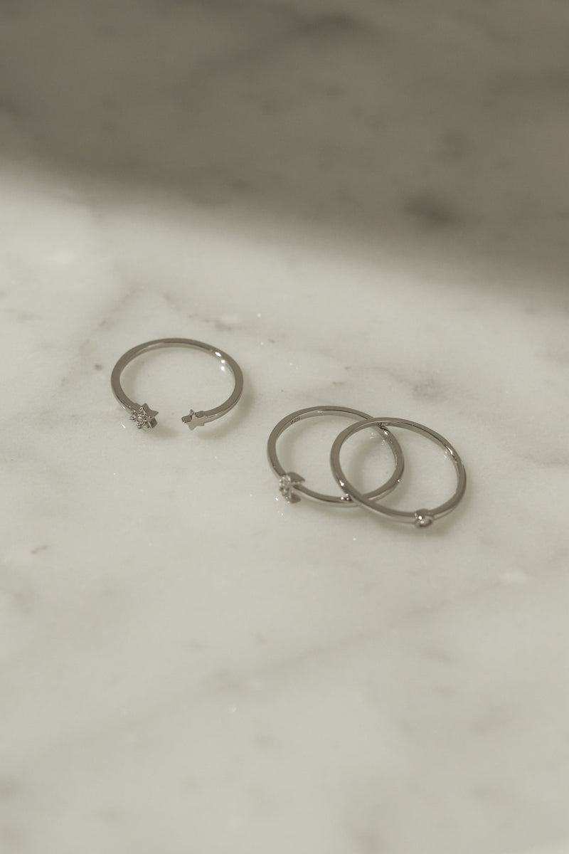 925 Silver Celestial Stacking Rings <br><font>Size 12•14•16</font>