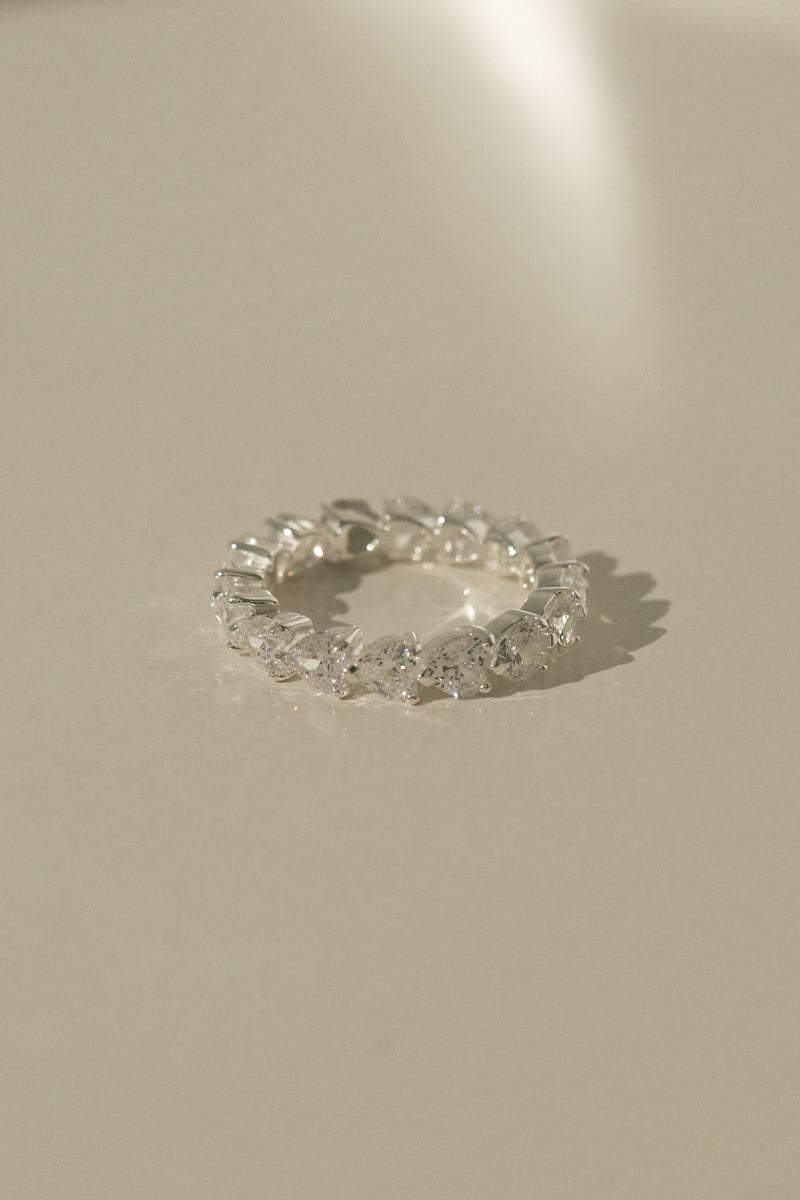 925 Silver Eternity Heart Ring <br><font>Size 9•11•13•15•17</font>