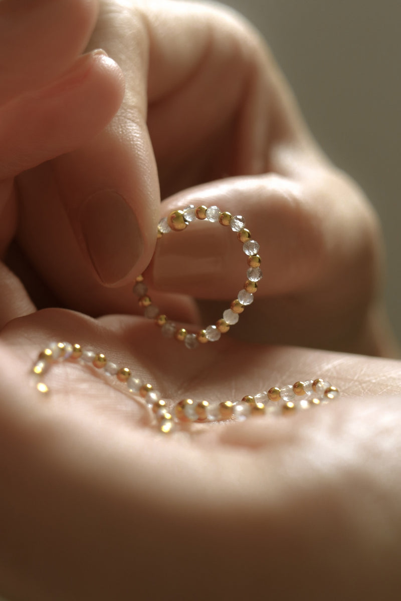 925 Silver Aeris Ring, 18K Yellow Gold Plating