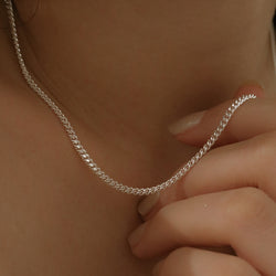 925 Flat Link Chain Necklace with Extensions