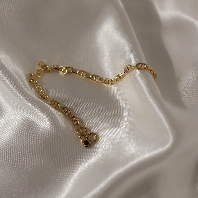 925 Piggy Nose Bracelet, 18K Gold Vermeil
