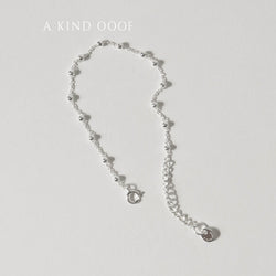 925 Silver Beads on Chain Bracelet