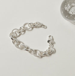 925 |Handcrafted| Rolo Chain Link Trend Bracelet
