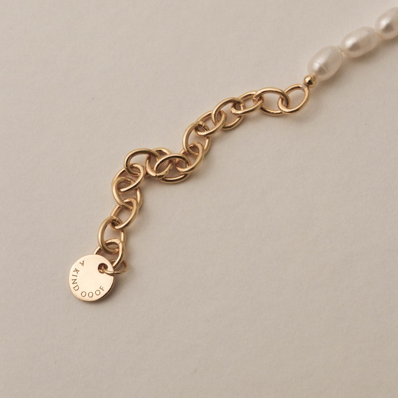 925 Lucia Combi Chain Pearl Bracelet