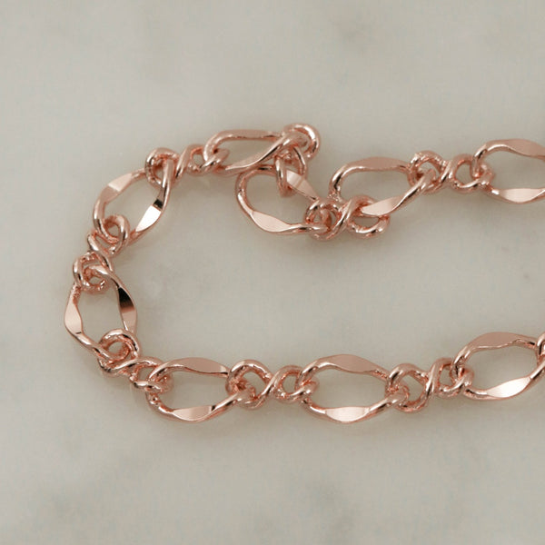 925 Yorke Link Chain Bracelet, 14K Rose Gold Vermeil
