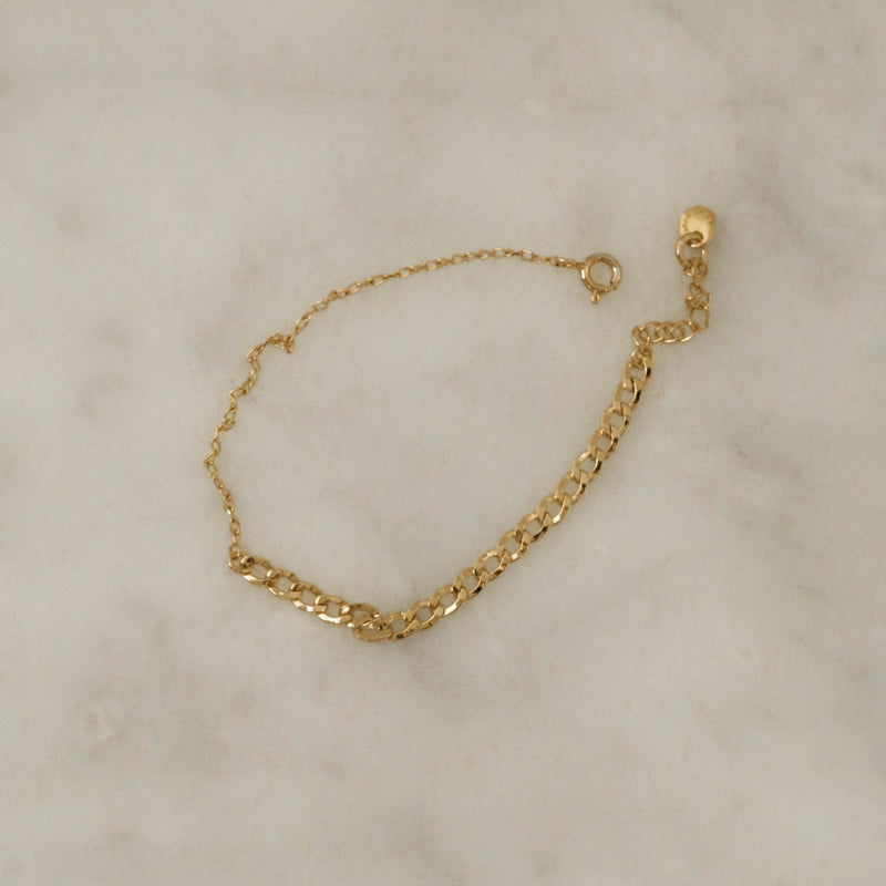 925 Mixi Link Chain Bracelet, 18K Gold Vermeil