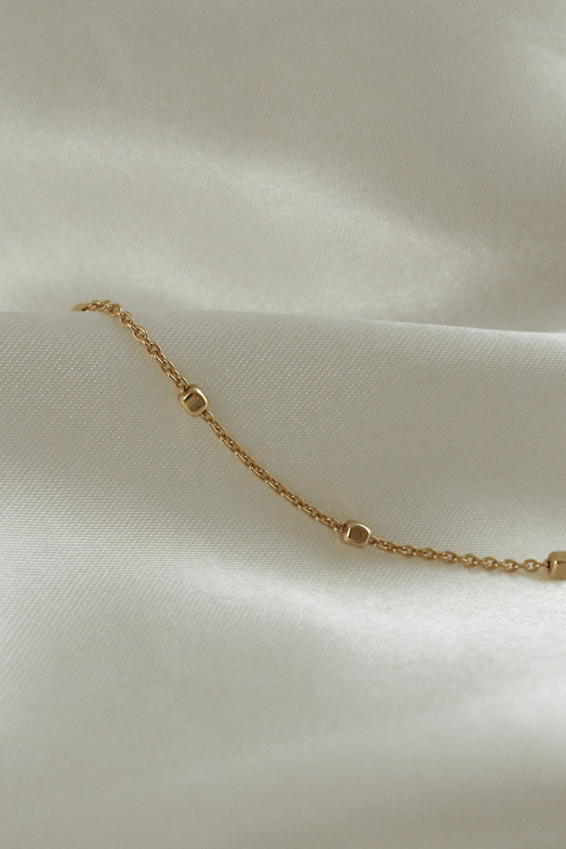 925 |Italy| Beedee Beads on Chain Bracelet, 18K Yellow Gold Plating