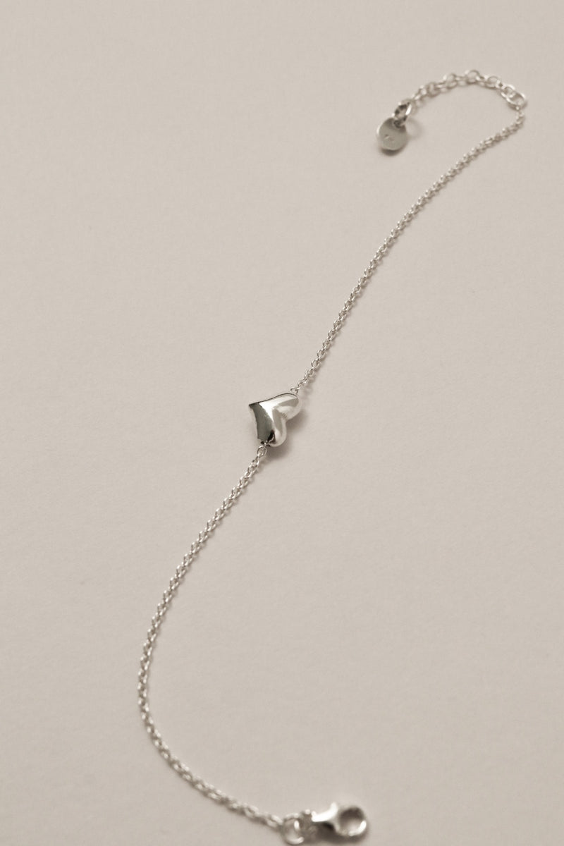 925 Silver Puffy Love Bracelet